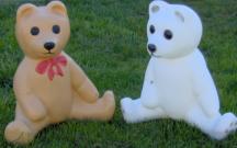 3D Teddy Bears - Tan and White